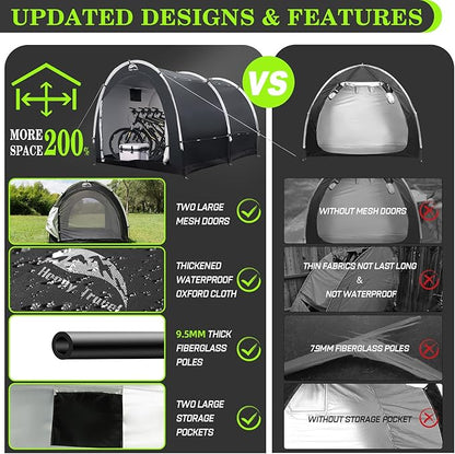 Happy Travel Bike Storage Tent Shed, Outdoor Waterproof Bicycle Covers Shelter - Image 2