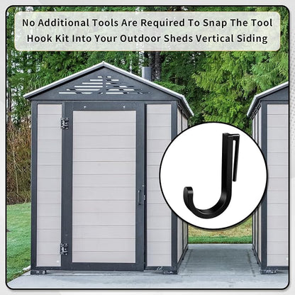 4 Pcs J Tool Hooks Plastic Multi Purpose Shed Organizer Accessories - Image 7