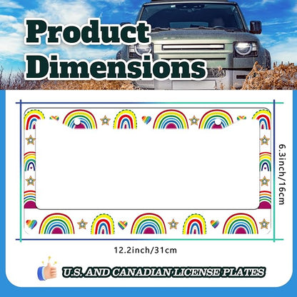 Gay Rainbow License Plate Frame Pride License Plate Holder Cartoon - Image 3