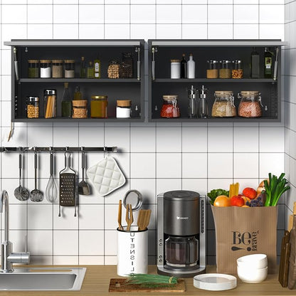 Metal Wall Cabinet with Adjustable Shelves, Doors - Image 8