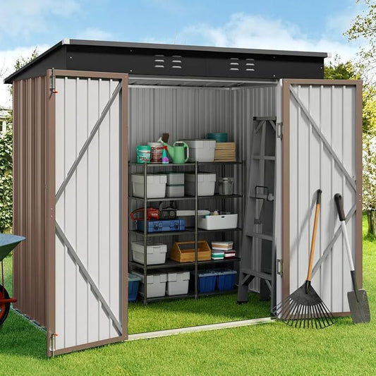 Gizoon 6' x 4' Outdoor Storage Shed by Gizoon