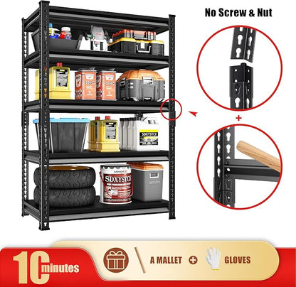 40" W Garage Shelving Heavy Duty, 2200 Lbs Loads Garage Storage Shelves Heavy - Image 6
