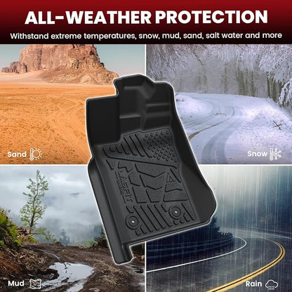 LASFIT Floor Mats for Ford Ranger 2025 2024 SuperCrew Cab All Weather Truck - Image 7