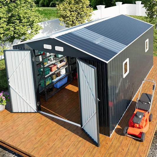 Metal Shed 10x12x7 FT, Sheds Outdoor Storage by KKnowbody
