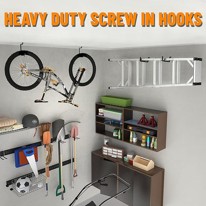 unp POETISKE Screw in Ladder Bike Hooks Ceiling Hanger Wall Mounted Bicycle - Image 3