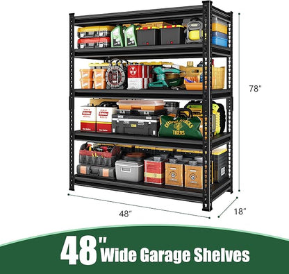 48" W Garage Shelving Heavy Duty，2500LBS Loads Adjustable Garage Storage Shelves - Image 3