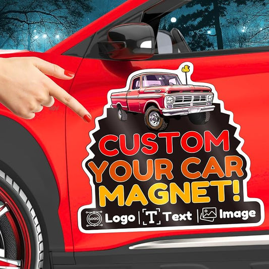 Custom Car Magnet with Your Logo ║ Advertise Your Business Vehicle Magnetic ║ by MyHappyCustomizedGifts