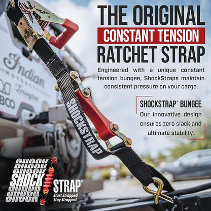 Ratchet Strap, 7’ x 1.5" Shock Absorbing Heavy Duty Tie downs - Image 5