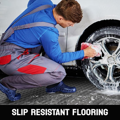 TUFFIOM 7.5 x 17 FT Garage Floor Mat, Thickened Coin Plate PVC Garage Mats - Image 5