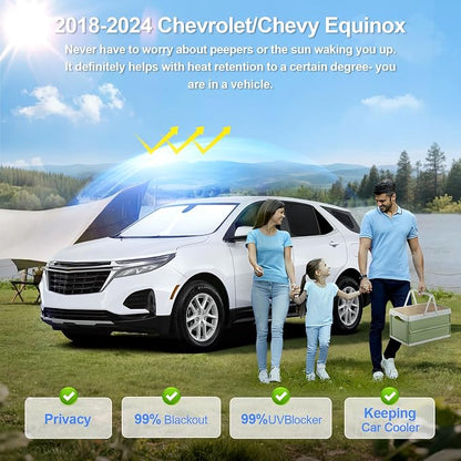 8pcs Car Window Shades for Chevrolet/Chevy Equinox 2018-2024 Accessories - Image 2