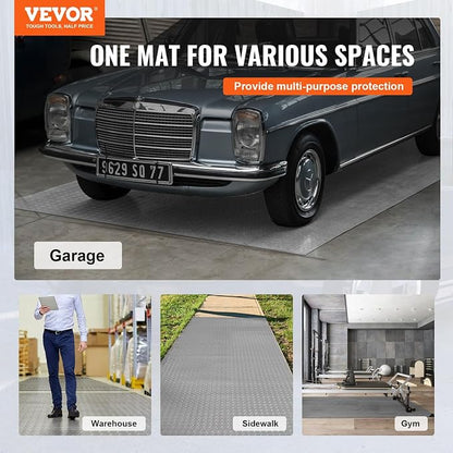 VEVOR Garage Floor Mat, 19 x 4.9 FT PVC Garage Flooring Roll, Non-Slip Diamond - Image 2