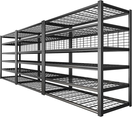 REIBII 84" H Garage Shelving, 6-Tier Storage Shelves Heavy Duty Loads 3500LBS by REIBII