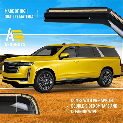 Extra Durable Window Deflectors in-Channel Window Visors Rain Guards Fit - Image 6