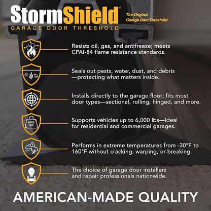 Storm Shield® 10’ Garage Door Seal Threshold Strip - Image 3