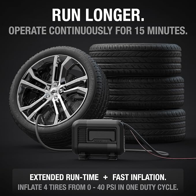 NOCO AIR20: UltraFast 20A Tire Inflator - 12V Portable Air Compressor Pump - Image 4