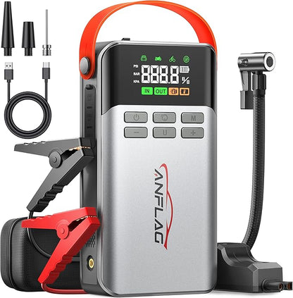 8-in-1 Car Jump Starter with Air Compressor, 5500A Portable Jump Starter Pack by ANFLAG
