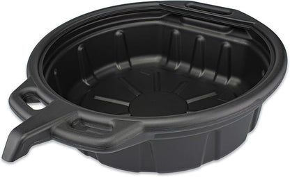 NEIKO 20762A Oil Drain Pan | Black Plastic Anti Splash | Motor Oil Drip Catcher by NeikoTools