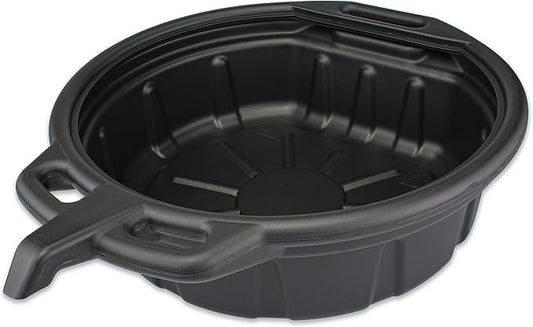 NEIKO 20762A Oil Drain Pan | Black Plastic Anti Splash | Motor Oil Drip Catcher by NeikoTools
