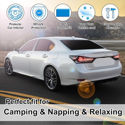 TINGLU Window Shades for Lexus is Sedan 2014-2020 Accessories Car Side Full - Image 6
