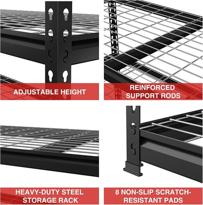 WORKPRO 4000LBS Heavy Duty Shelving, 48”W x 24”D x 72”H, 5-Tier Storage Shelves - Image 6