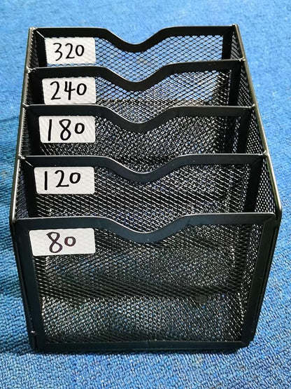 5-Tier Wall Mount All Metal Sandpaper Organizer, Hanging Sandpaper Storage Rack - Image 5