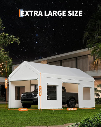 10x20 Ft. Metal Carport Garage - Image 2