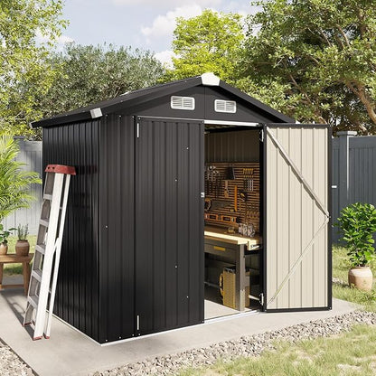Aoxun 6.2x4 FT Shed Outdoor Galvanized Storage Shed - Image 6