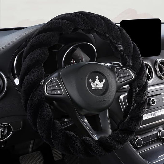 Luxury Fluffy Winter Car Steering Wheel Cover by HighnessHwoo