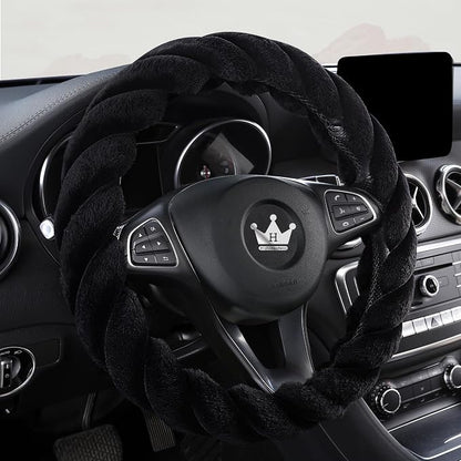 Luxury Fluffy Winter Car Steering Wheel Cover - Image 2