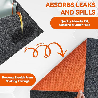 59" x 71" Heavy Duty Oil Spill Mat, Upgraded Garage Floor Mat - Image 3