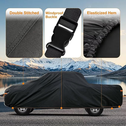 Kayme Truck Cover Custom Fit Nissan Frontier King/Crew Cab Short Bed. Full - Image 4