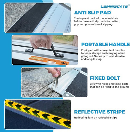 LEMNISCATE Portable Wheelchair Ramp, 7FT Ramps - Image 4