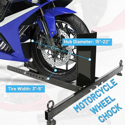 KUAFU Motorcycle Wheel Chock Stand Upright 1800 LBS, Wide Range 3“ to 5” - Image 4