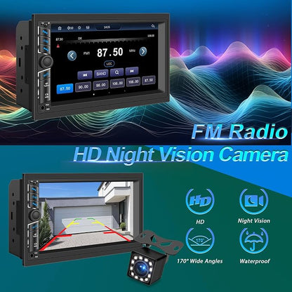 7 in Double DIN Car Stereo Radio - Image 4