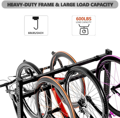 Freestanding Bike Storage Rack, Heavy-Duty Steel Vertical Bike Rack - Image 6