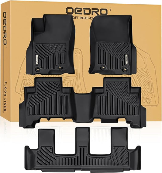 OEDRO Floor Mats for 2024-2013 Toyota 4Runner 7 Seater, Custom Fit TPE by OEDRO