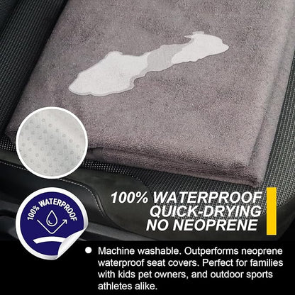 Back Seat Cover for Car Trucks Van SUV, Waterproof Rear Bench Towel Seat Covers - Image 3
