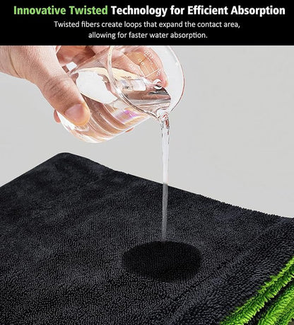 28" x 36" Car Drying Towel Extra Large, 1400 GSM Double Sided High Absorbent - Image 6