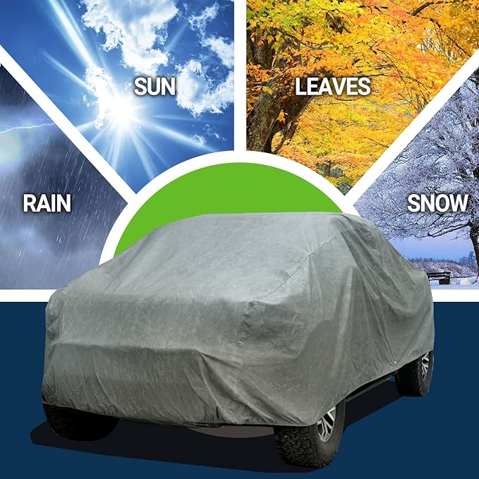All Weather Waterproof Truck Car Cover, 7-Layer Non-Woven Cotton Car Covers - Image 5