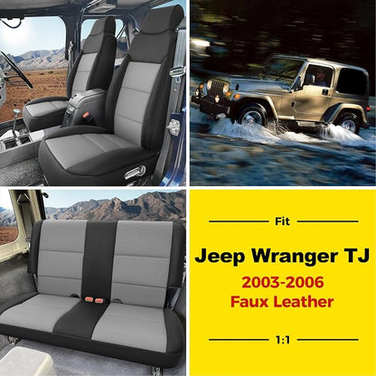 GIANT PANDA Full Set Car Seat Covers Customized Jeep Wrangler TJ Rubicon Sahara - Image 2