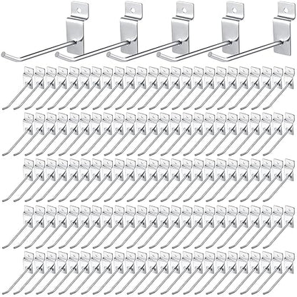 Moxweyeni 100 Pcs Heavy Duty Slatwall Panel Hooks Hanging Metal Slat Wall by Moxweyeni