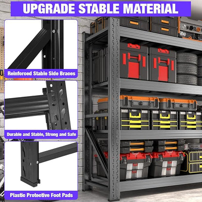 6000LBS Garage Shelving Heavy Duty, 4-Tier 59" W Storage Garage Shelves - Image 7