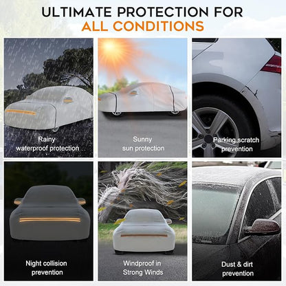 Waterproof Hatchback Car Cover: 6-Layer Protection from Rain, UV & Dust - Image 6