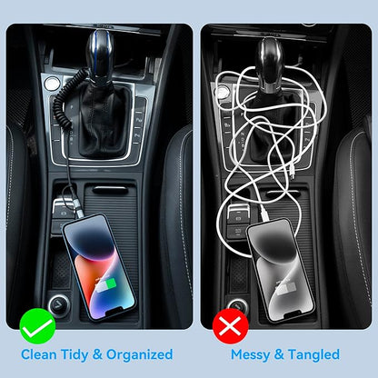 Coiled Lightning Cable 4 in 1 Multi Charging Cable 60W Fast Charging - Image 6