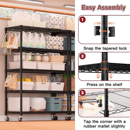 PrimeZone 36" W x 16" D x 79" H Wire Storage Shelves - Image 7