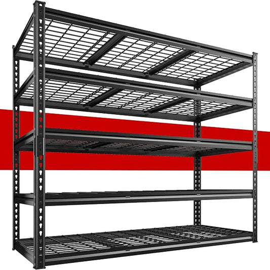 REIBII 55" W Garage Shelving, Heavy Duty Storage Shelves Load 3000LBS, 5 Tier by REIBII
