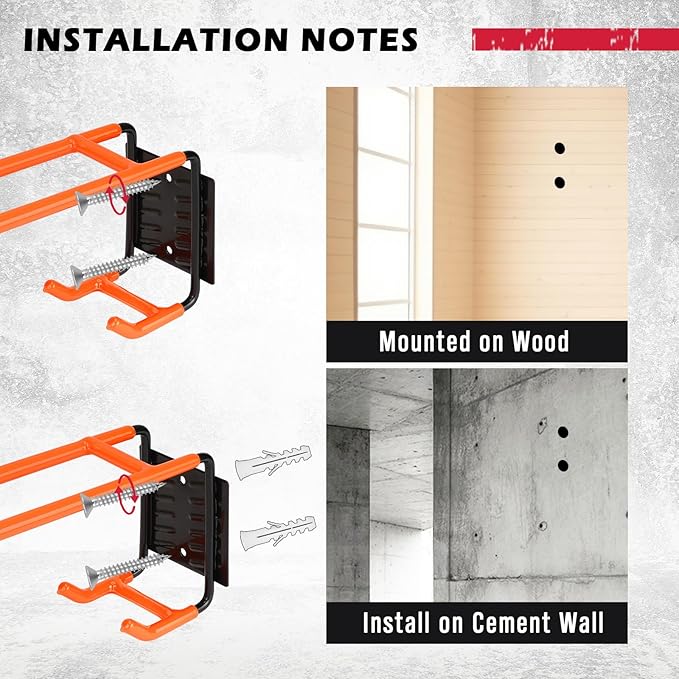 2-Piece 9.4" Heavy Duty Garage Hooks, Sturdy Utility Hooks Holds 55 LB Wall - Image 6