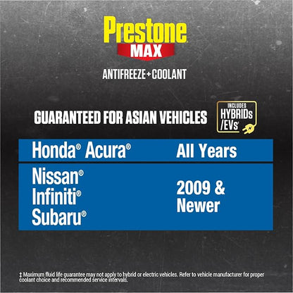 Prestone AF6310 MAX Asian Vehicles Blue Antifreeze and Coolant, 1 Gallon - Image 4