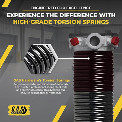 Garage Door Torsion Spring 234x2x27, Includes 1” Steel Bearing, Manual and - Image 6