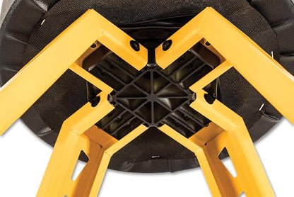 DEWALT Heavy-Duty Metal Stool for Garage and Shop, 360 Swivel Seat, Storage Tray - Image 4